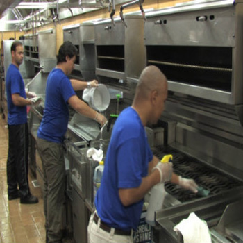 Cleaning Restaurant Kitchen