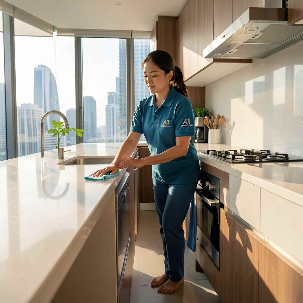 female-cleaner-cleaning-kitchen-in-Singapore-apartment female-cleaner-cleaning-kitchen-in-Singapore-apartment